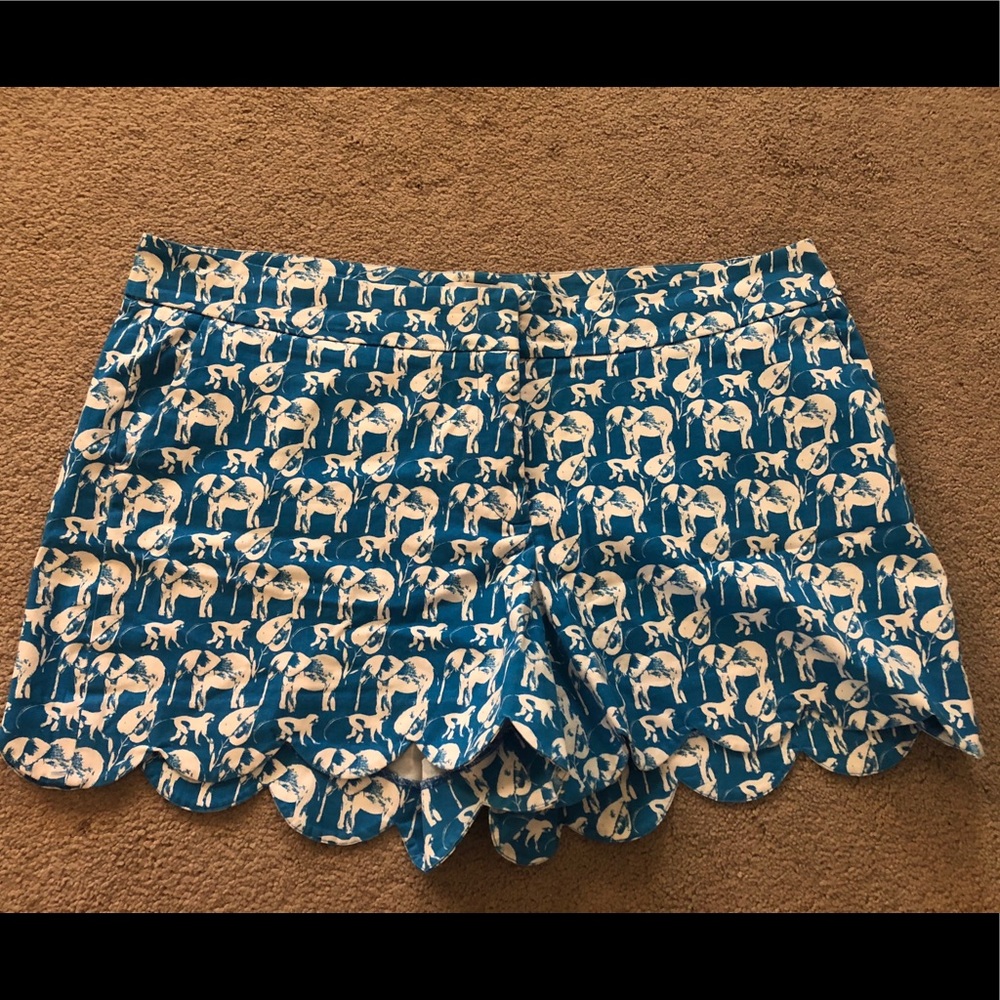 Crown and Ivy blue scalloped shorts
